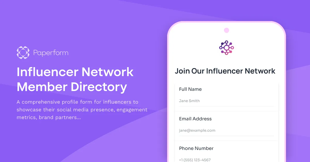 Influencer Network Member Directory