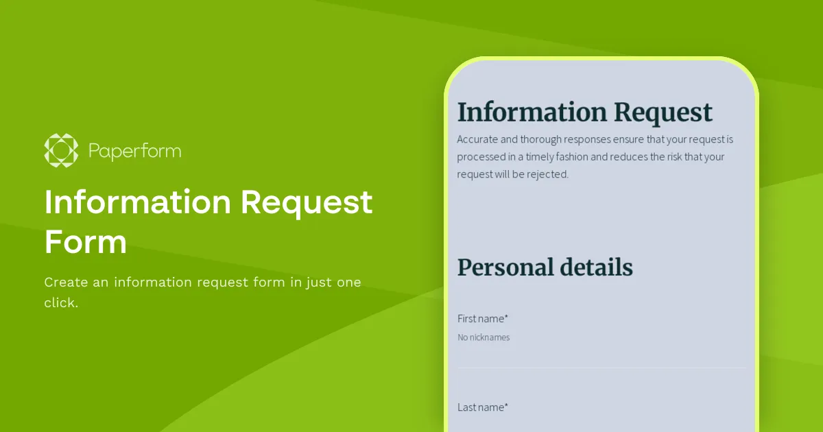 Information Request Form