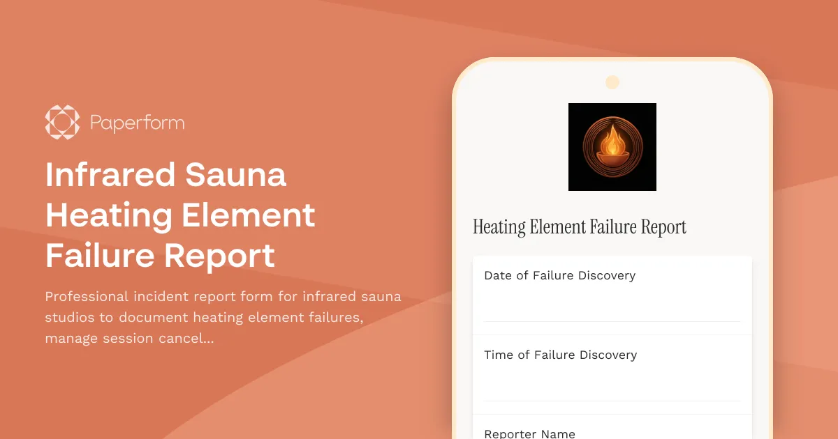 Infrared Sauna Heating Element Failure Report