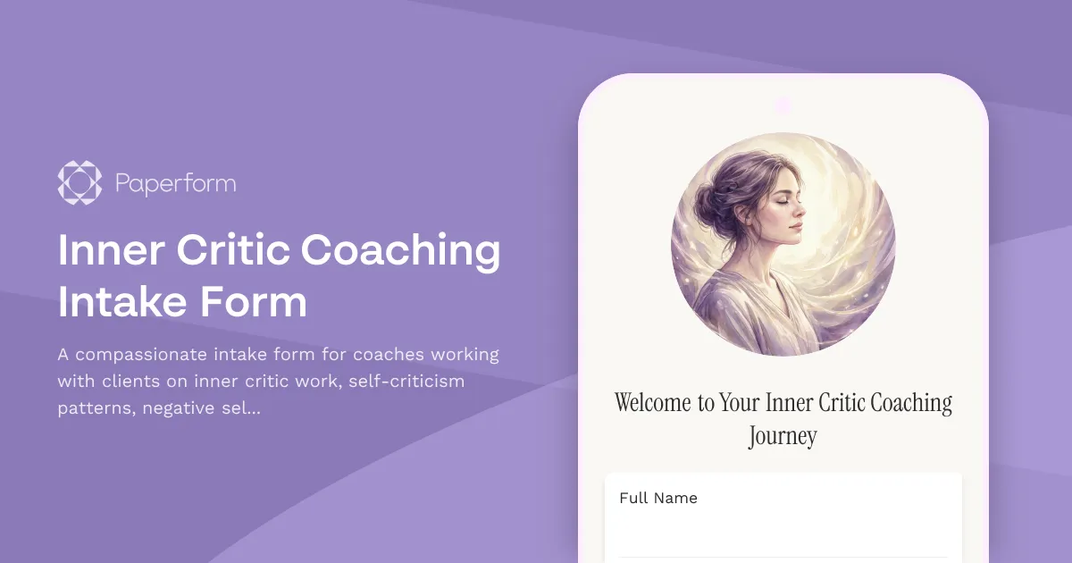 Inner Critic Coaching Intake Form