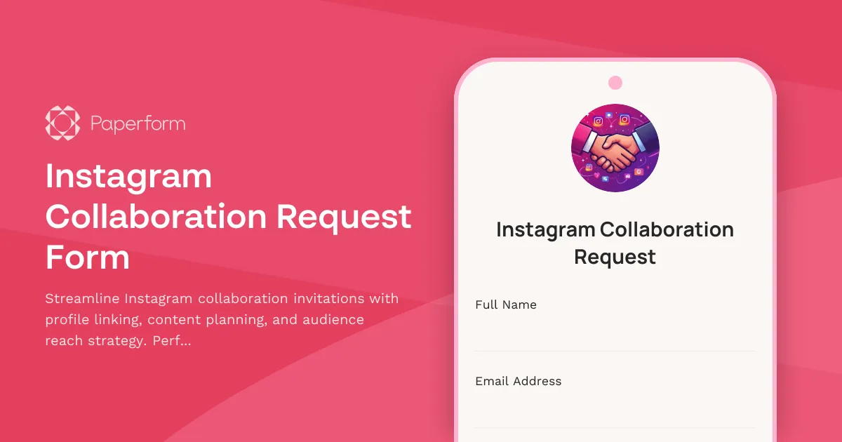 Instagram Collaboration Request Form