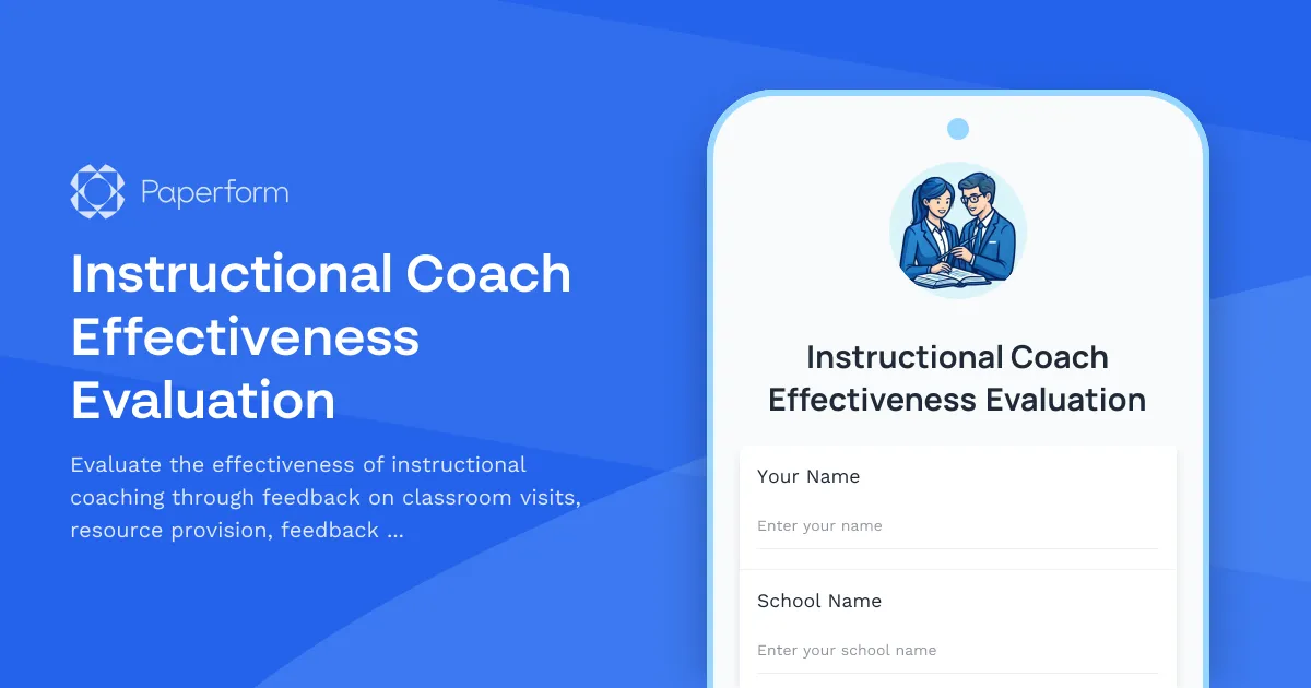 Instructional Coach Effectiveness Evaluation