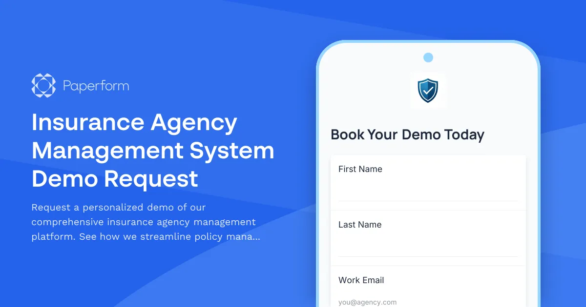 Insurance Agency Management System Demo Request