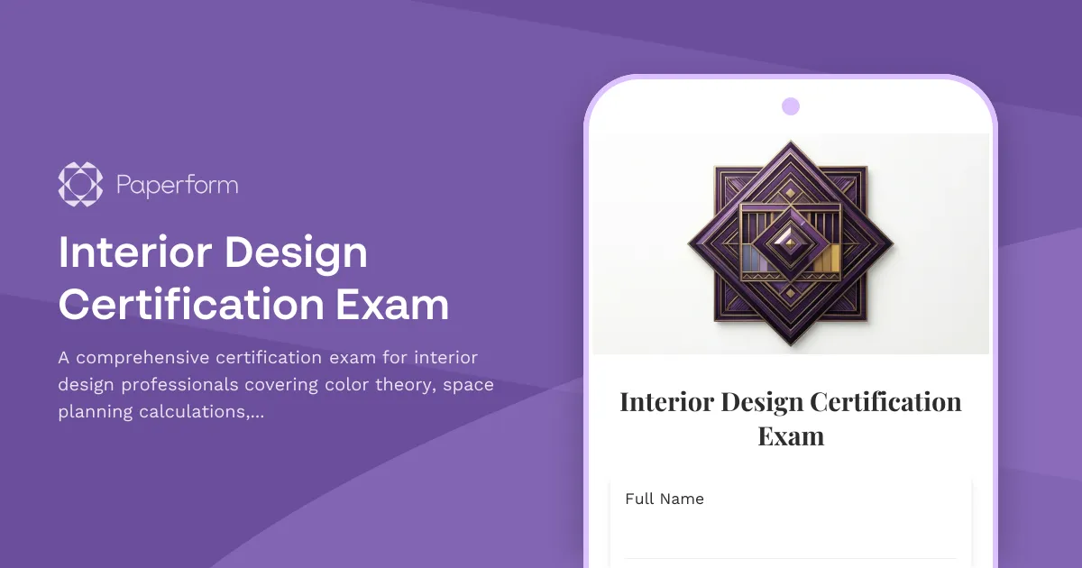 Interior Design Certification Exam