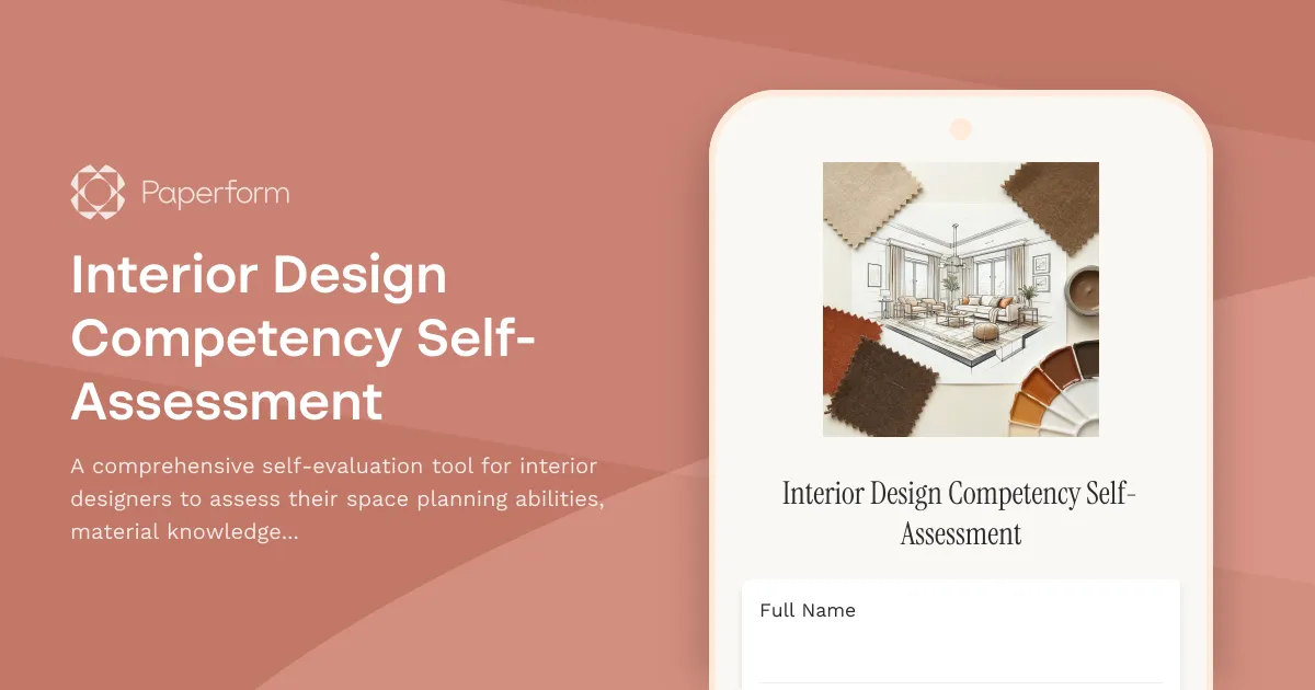 Interior Design Competency Self-Assessment