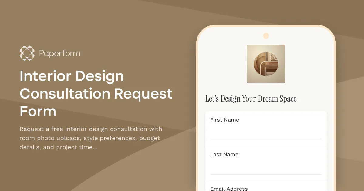 Interior Design Consultation Request Form