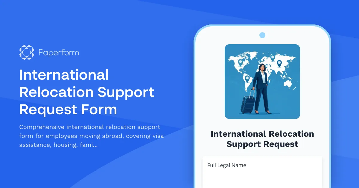 International Relocation Support Request Form