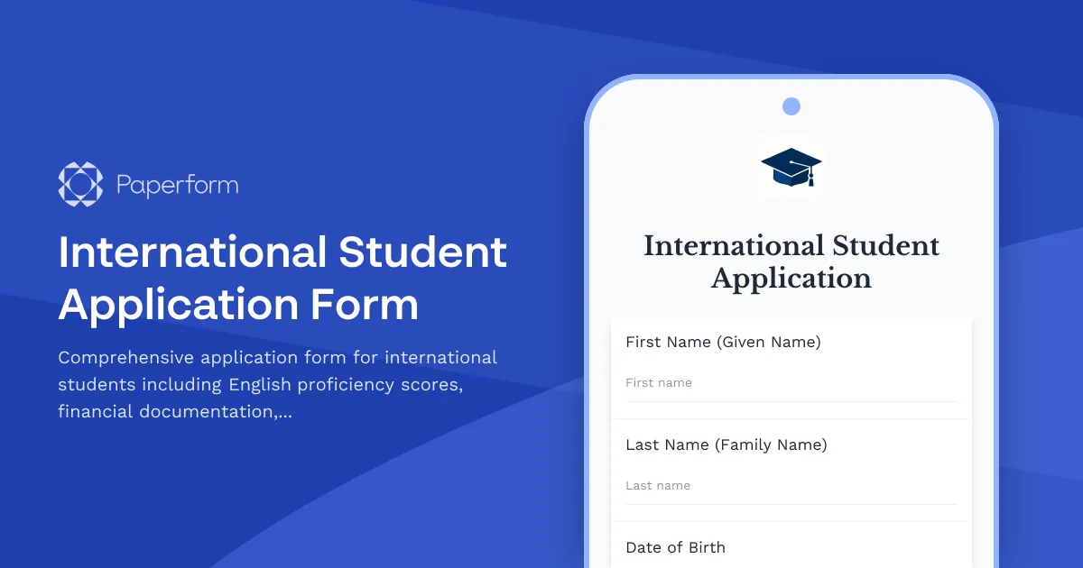 International Student Application Form