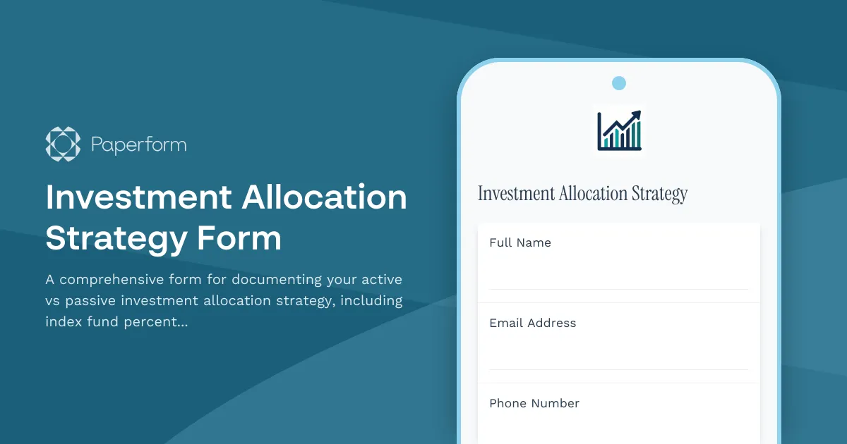 Investment Allocation Strategy Form