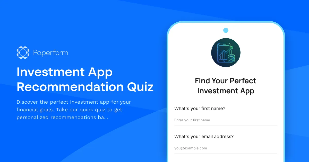 Investment App Recommendation Quiz