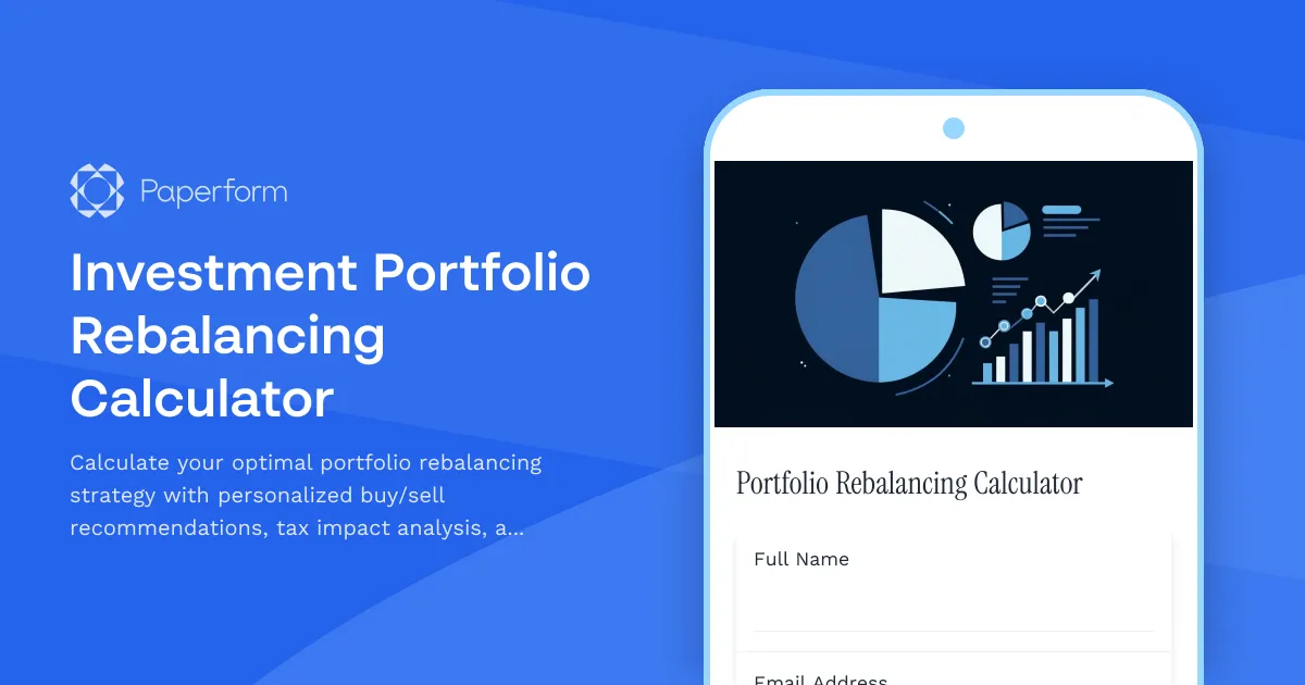 Investment Portfolio Rebalancing Calculator