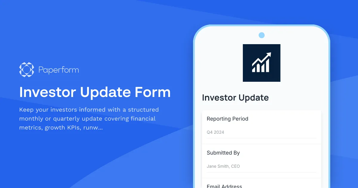 Investor Update Form