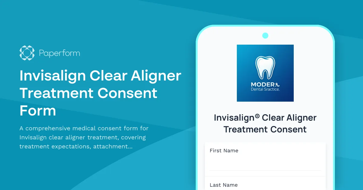Invisalign Clear Aligner Treatment Consent Form
