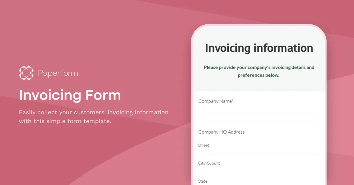 Invoicing Form