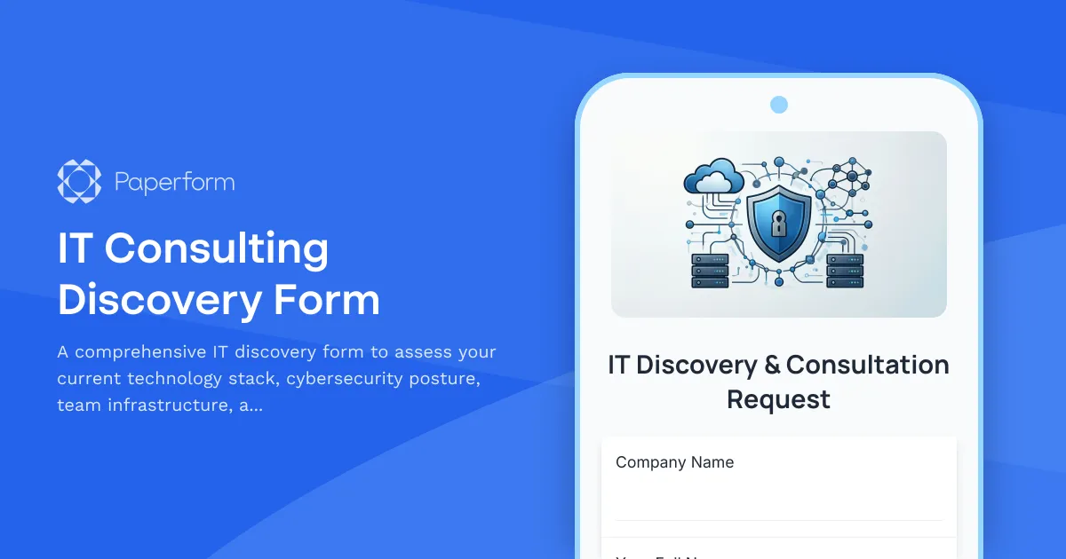 IT Consulting Discovery Form