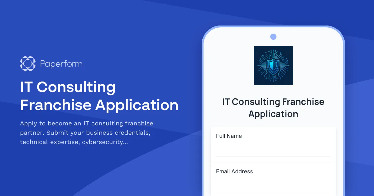 IT Consulting Franchise Application