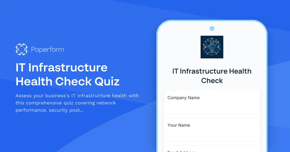 IT Infrastructure Health Check Quiz