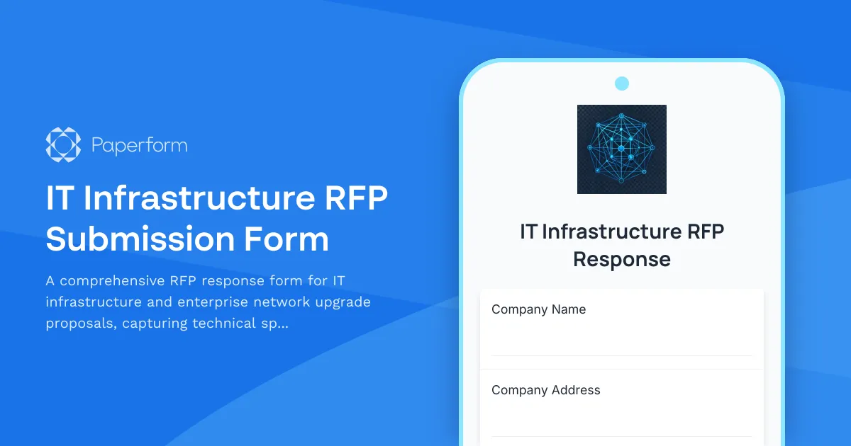 IT Infrastructure RFP Submission Form
