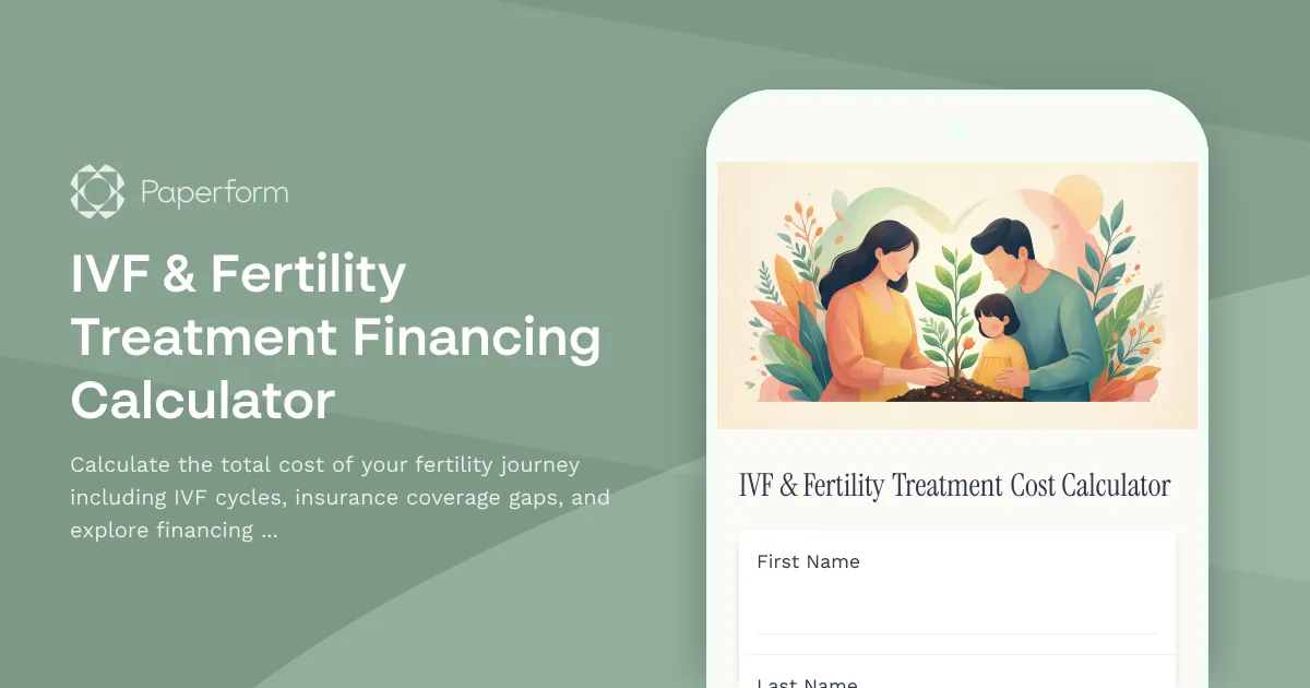 IVF & Fertility Treatment Financing Calculator