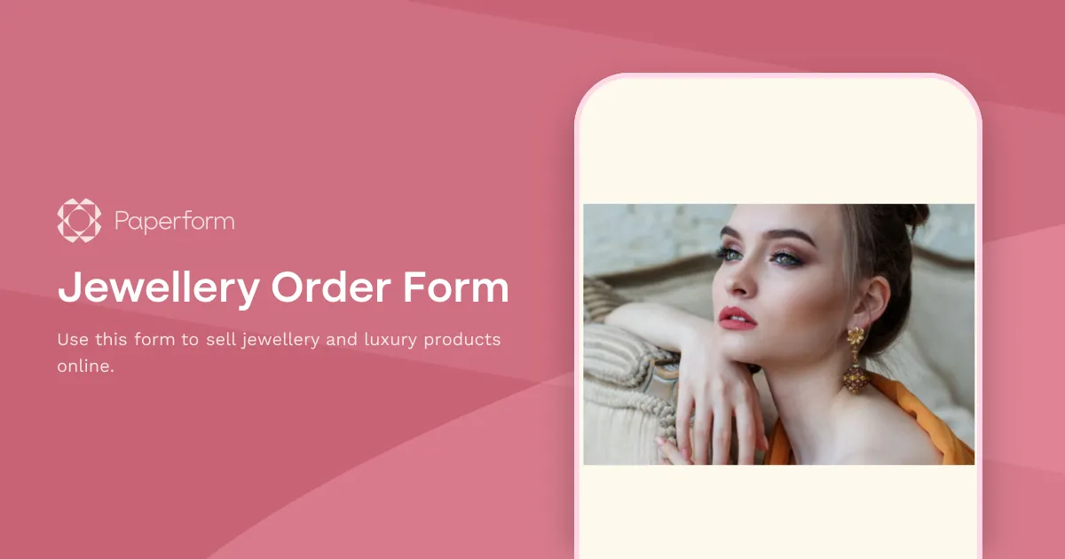Jewellery Order Form