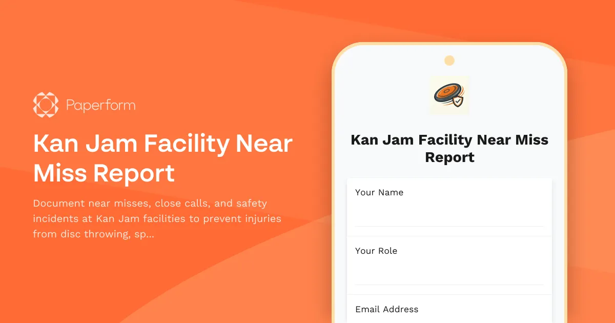 Kan Jam Facility Near Miss Report