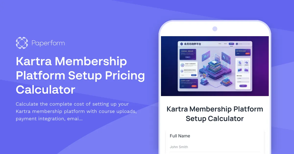 Kartra Membership Platform Setup Pricing Calculator