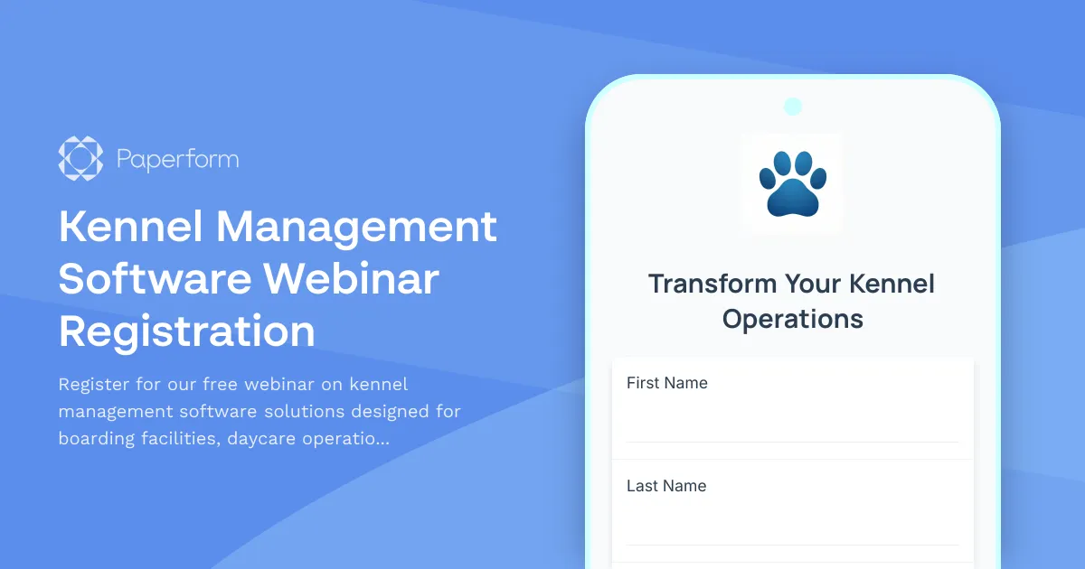 Kennel Management Software Webinar Registration