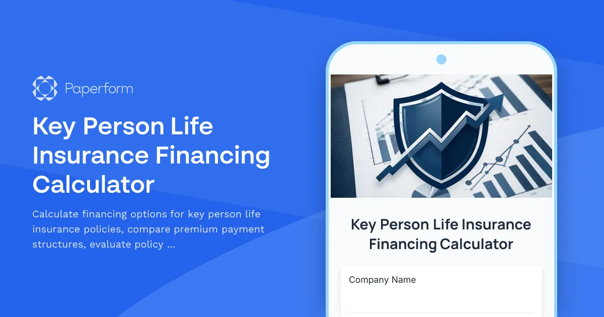 Key Person Life Insurance Financing Calculator