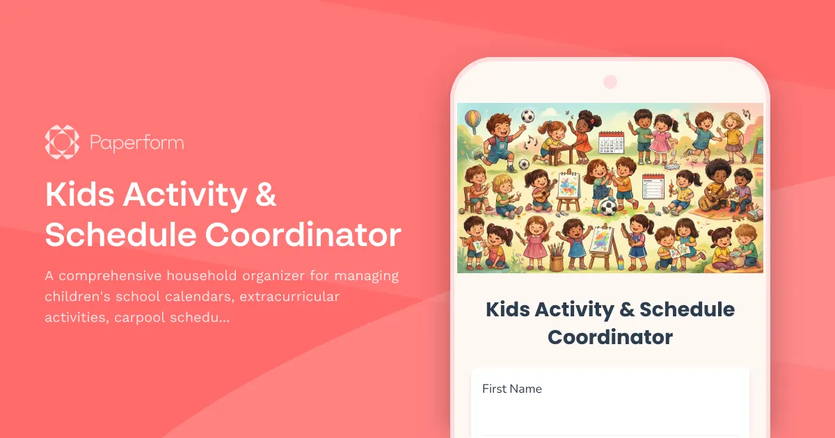 Kids Activity & Schedule Coordinator