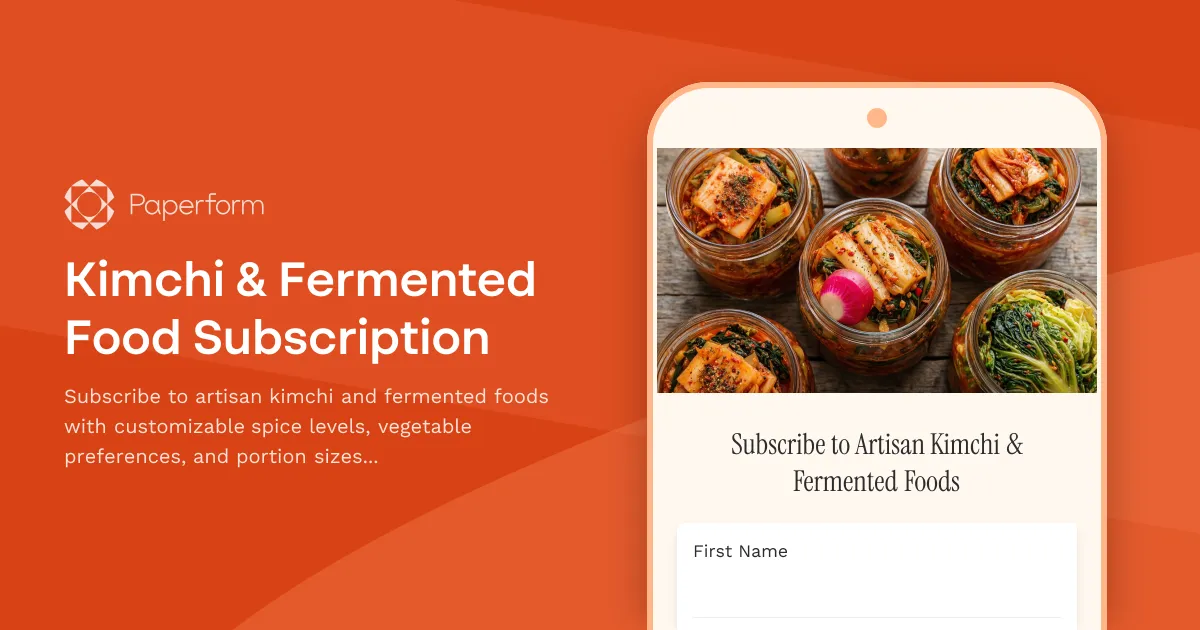 Kimchi & Fermented Food Subscription