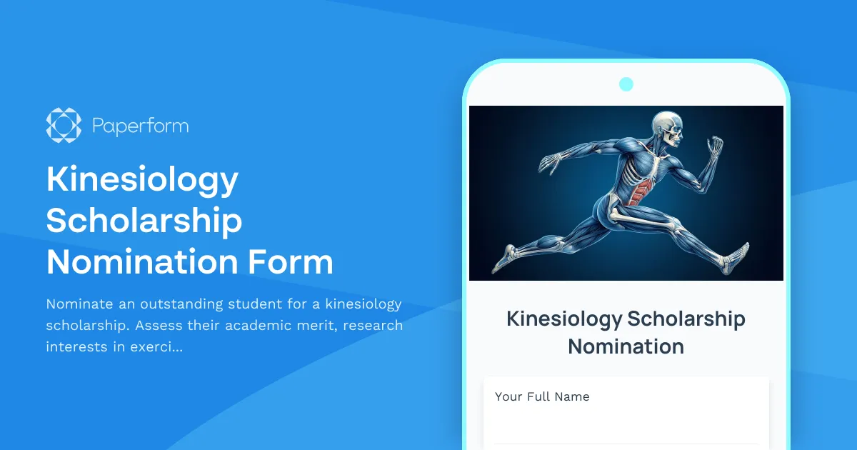 Kinesiology Scholarship Nomination Form