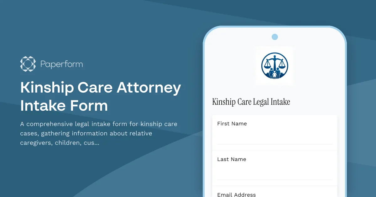 Kinship Care Attorney Intake Form