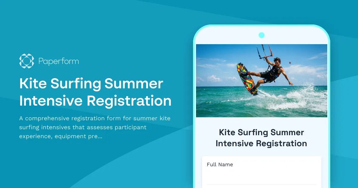 Kite Surfing Summer Intensive Registration