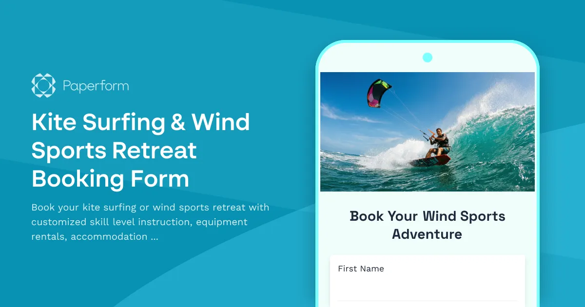 Kite Surfing & Wind Sports Retreat Booking Form