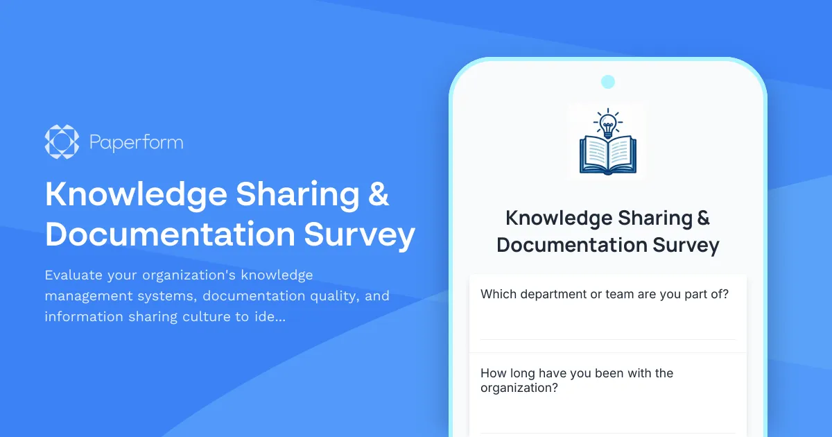 Knowledge Sharing & Documentation Survey