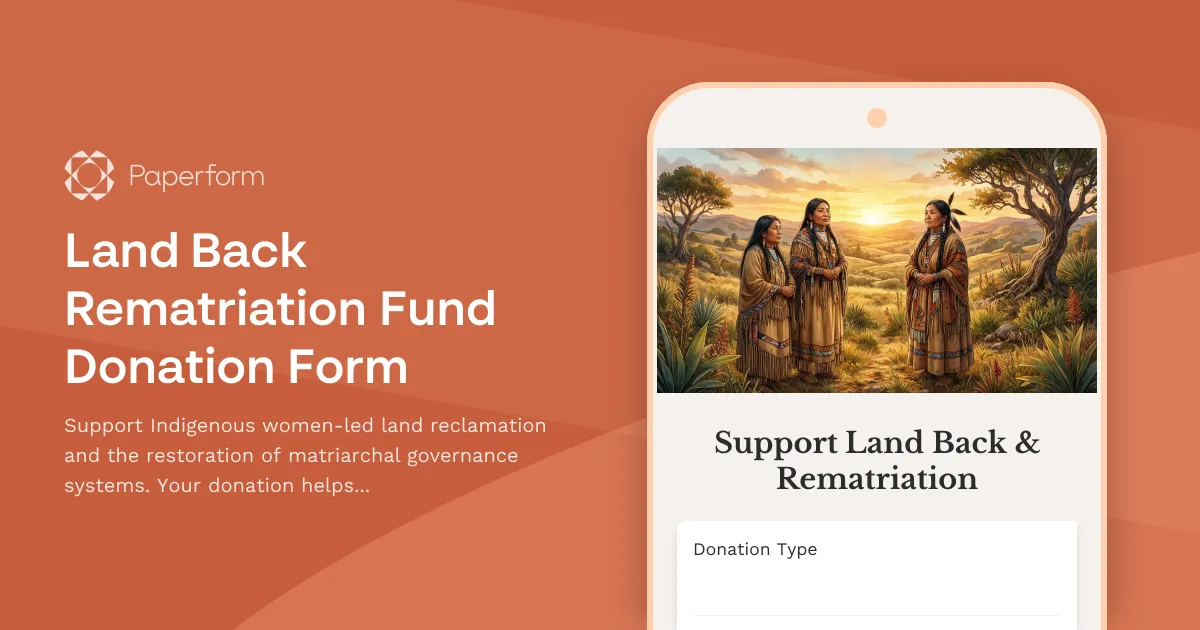 Land Back Rematriation Fund Donation Form