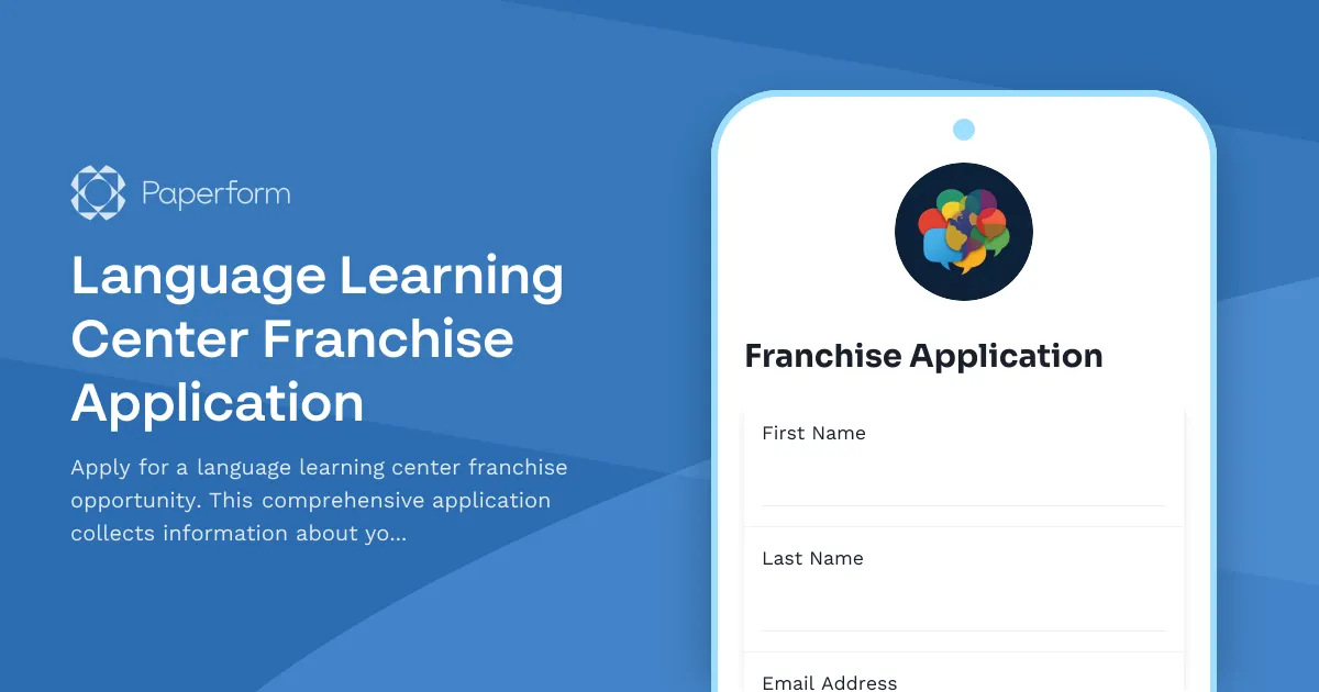 Language Learning Center Franchise Application