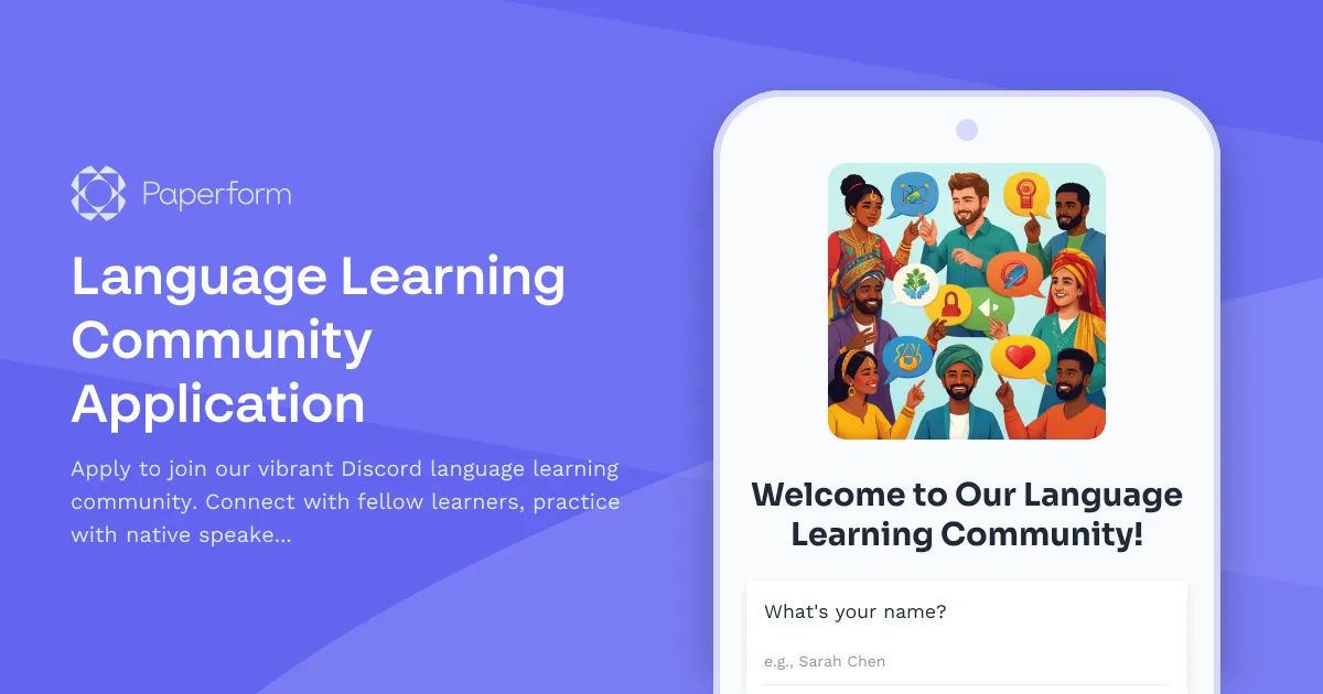 Language Learning Community Application