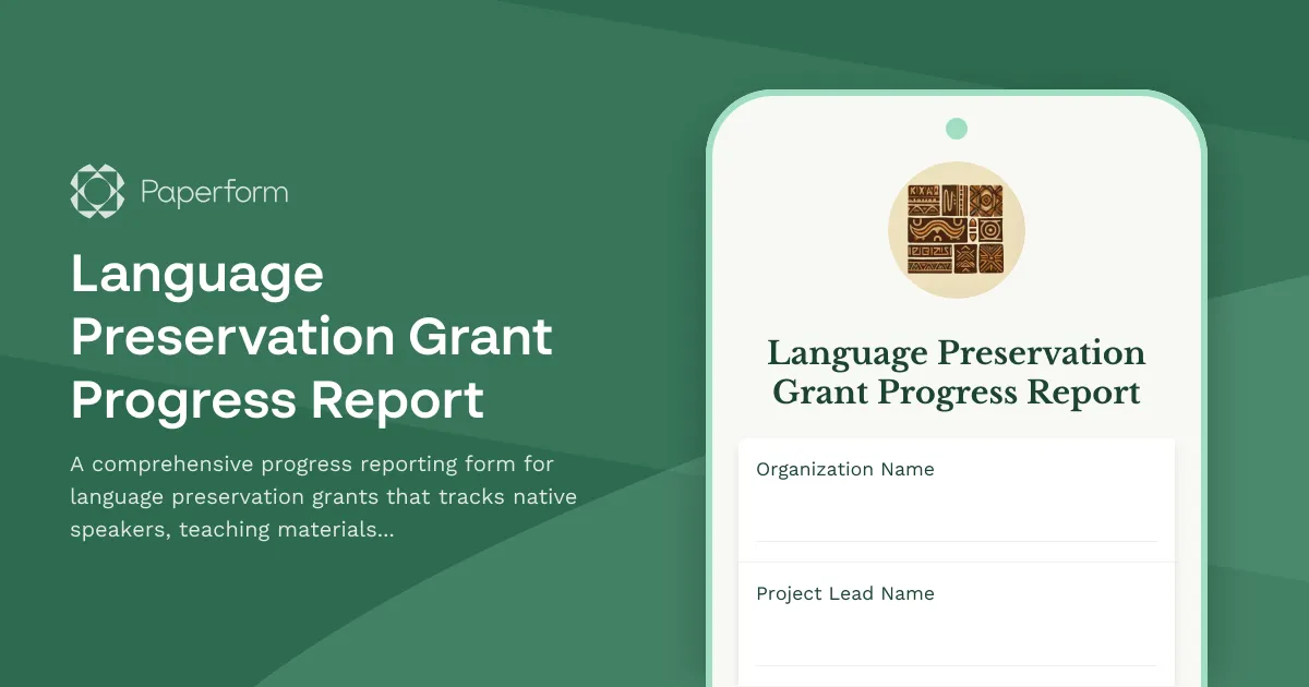 Language Preservation Grant Progress Report