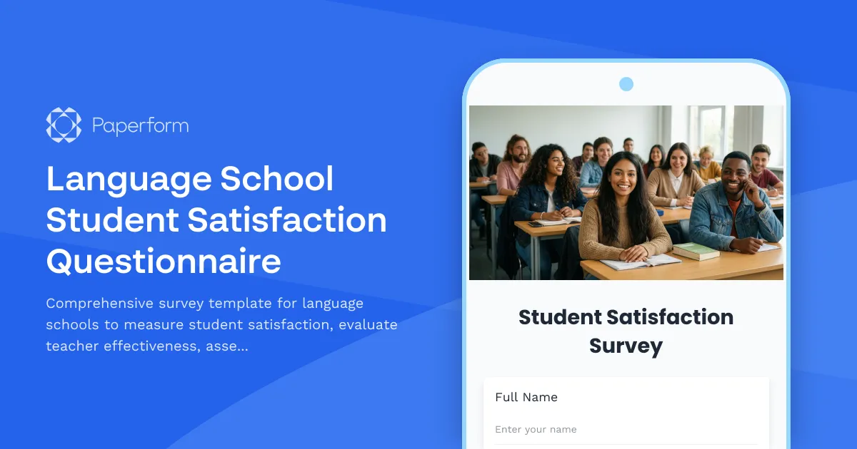 Language School Student Satisfaction Questionnaire