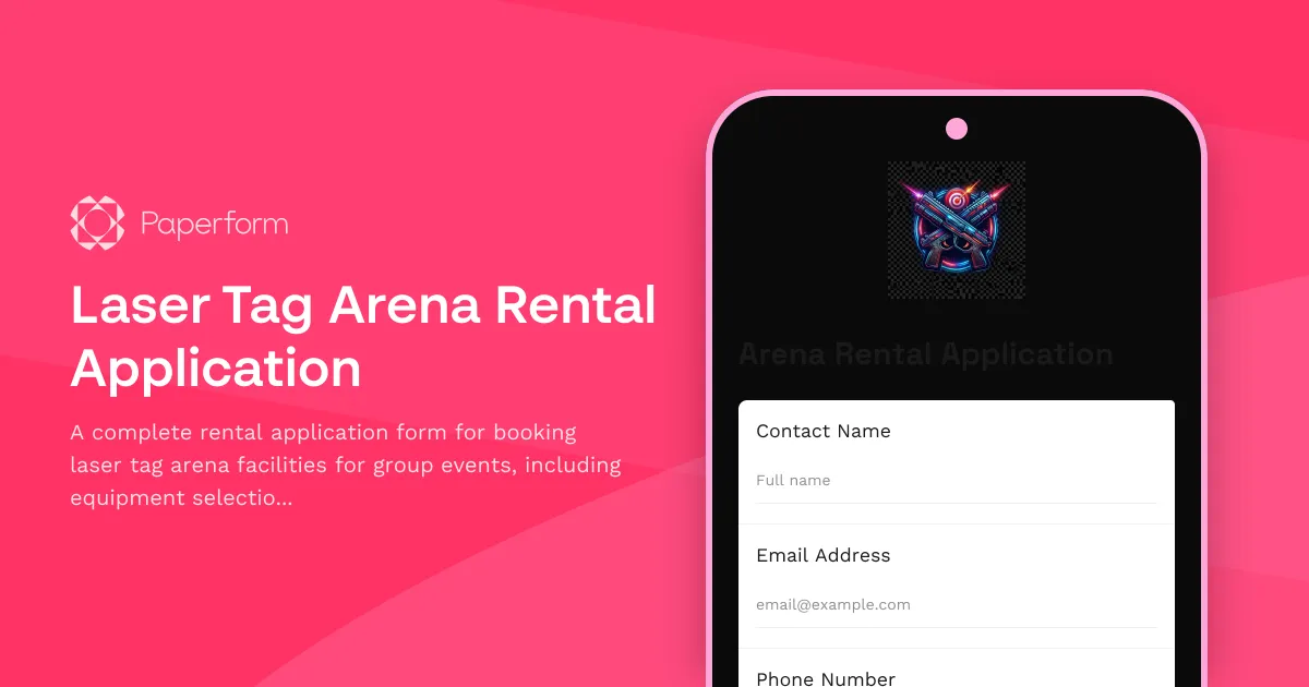 Laser Tag Arena Rental Application