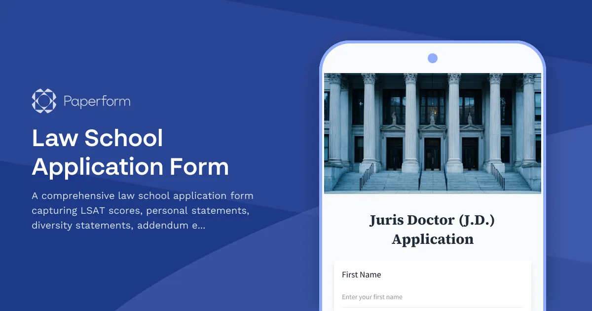 Law School Application Form