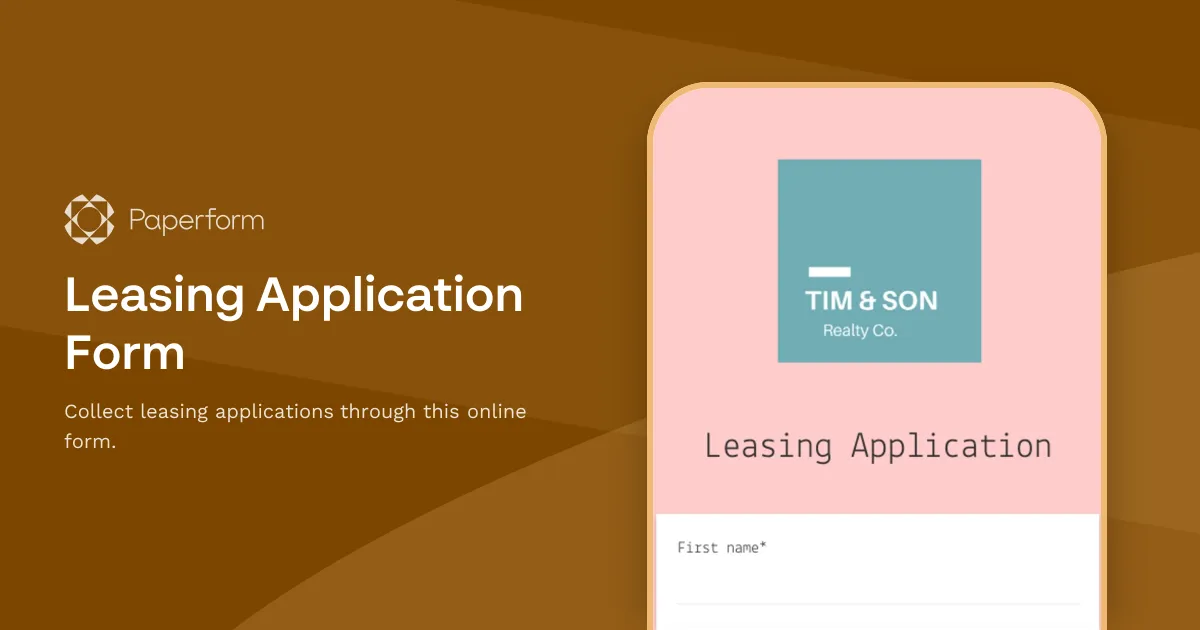 Leasing Application Form