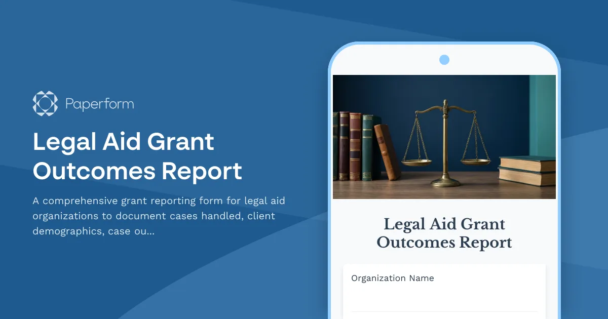 Legal Aid Grant Outcomes Report