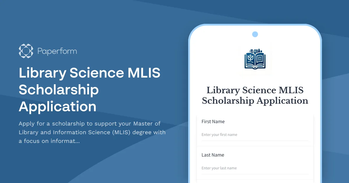 Library Science MLIS Scholarship Application