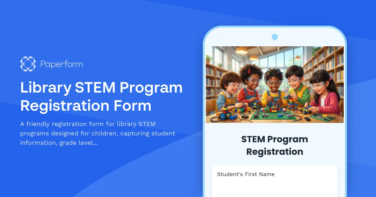 Library STEM Program Registration Form