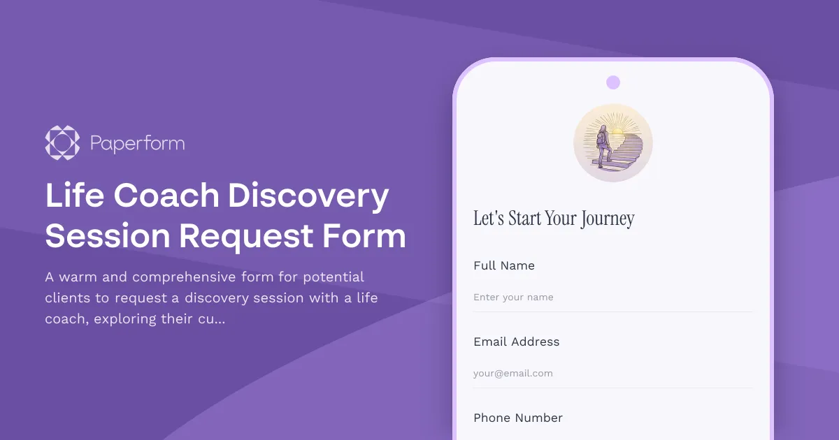 Life Coach Discovery Session Request Form