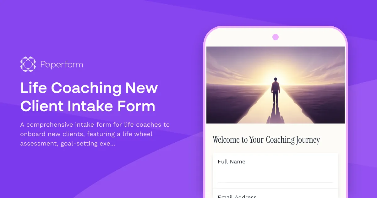 Life Coaching New Client Intake Form