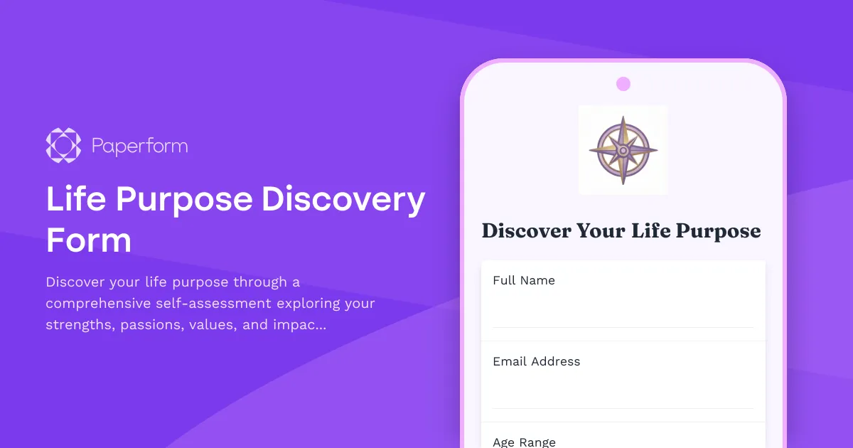 Life Purpose Discovery Form