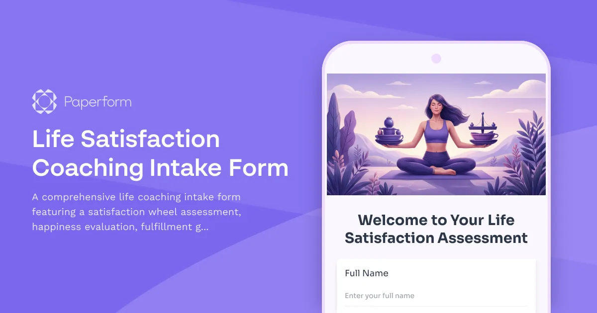 Life Satisfaction Coaching Intake Form